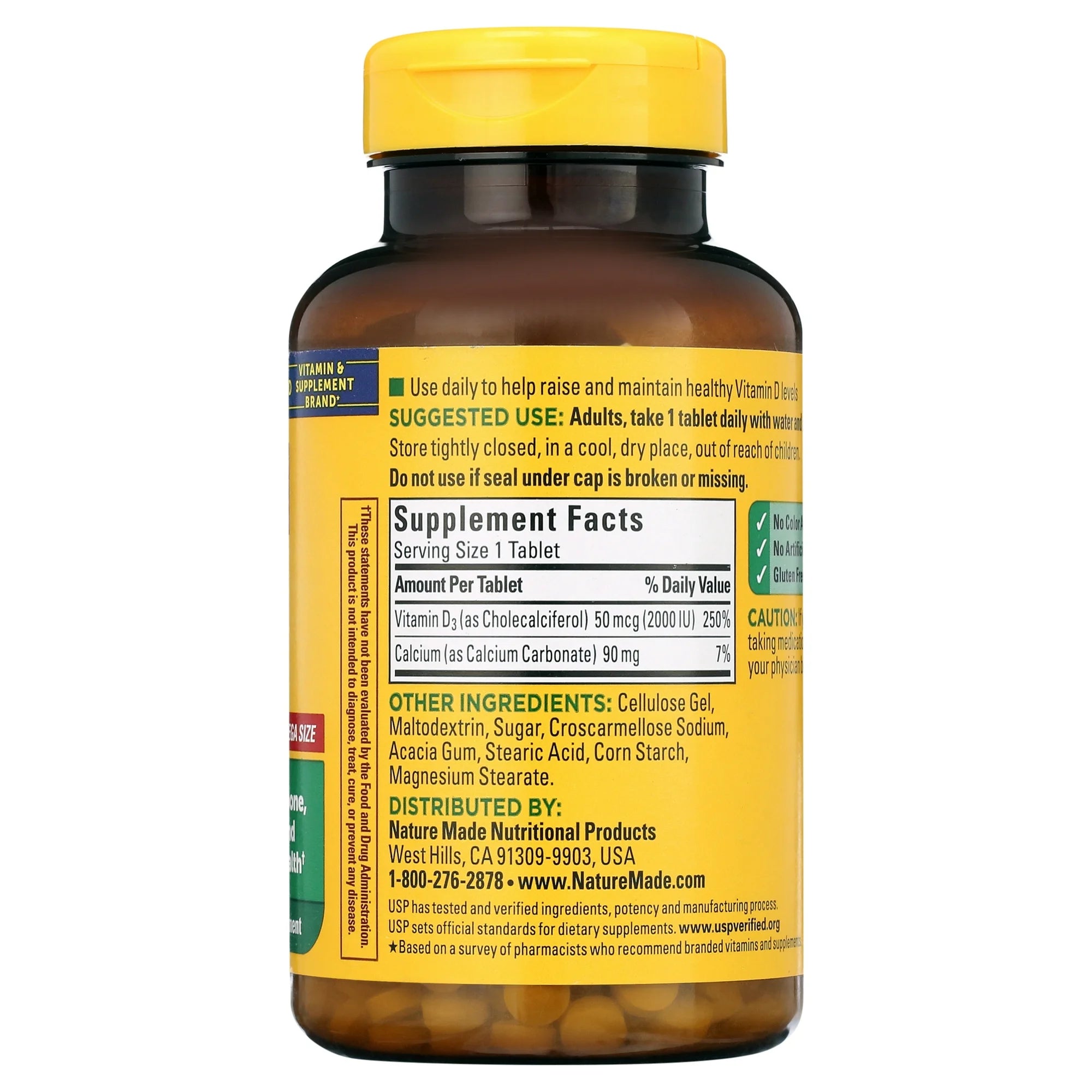 Nature Made D3 400 tablets high potency daily supplement