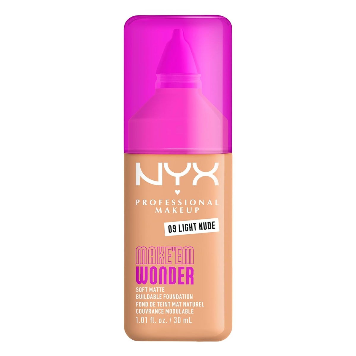 NYX PROFESSIONAL MAKEUP Make'em Wonder Soft Matte Buildable Foundation 1.01 fl oz (30 ml) — product image 1