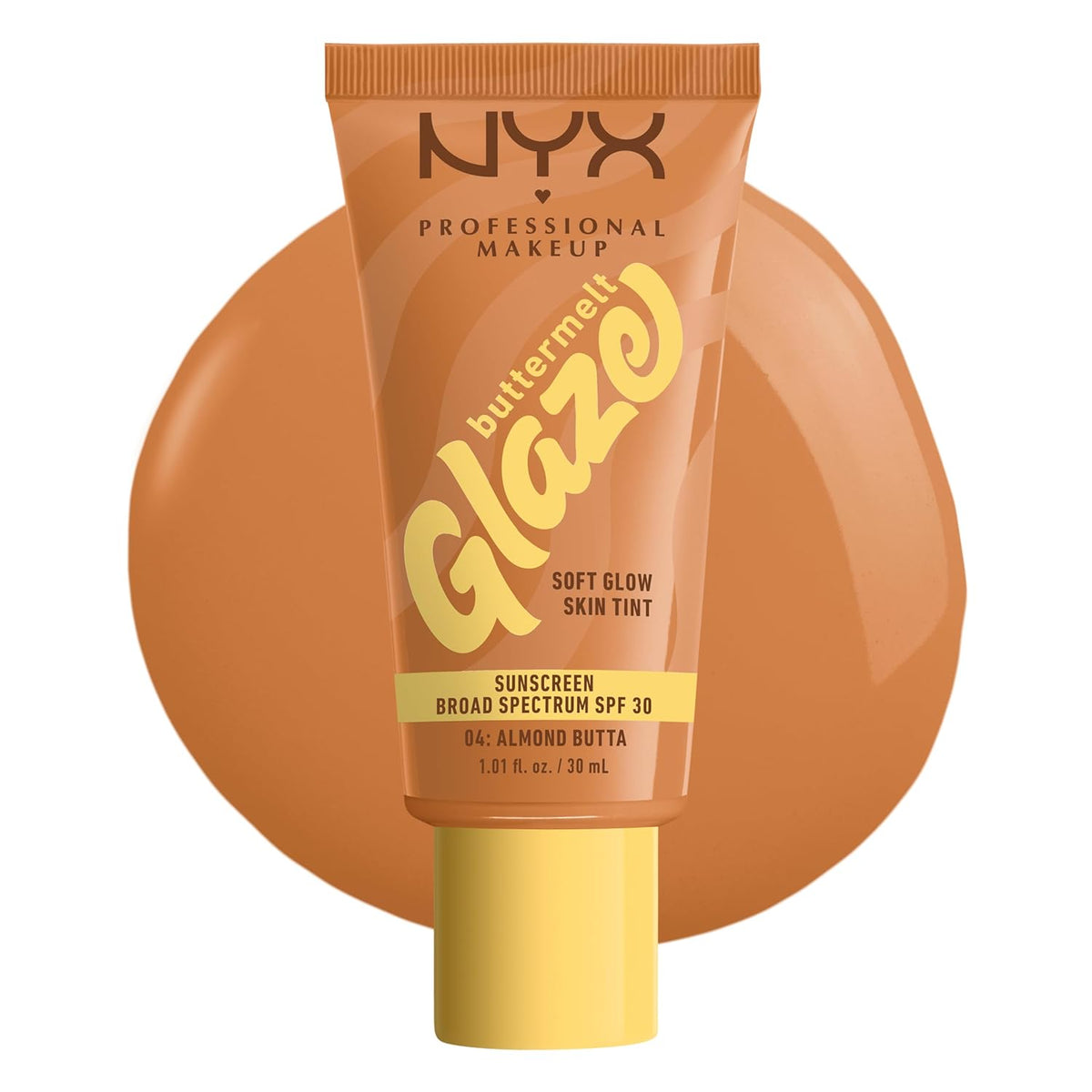 NYX Professional Makeup Buttermelt Glaze Soft Glow Skin Tint SPF 30 04 Almond Butta 1.01 fl oz (30 ml) — product image 1