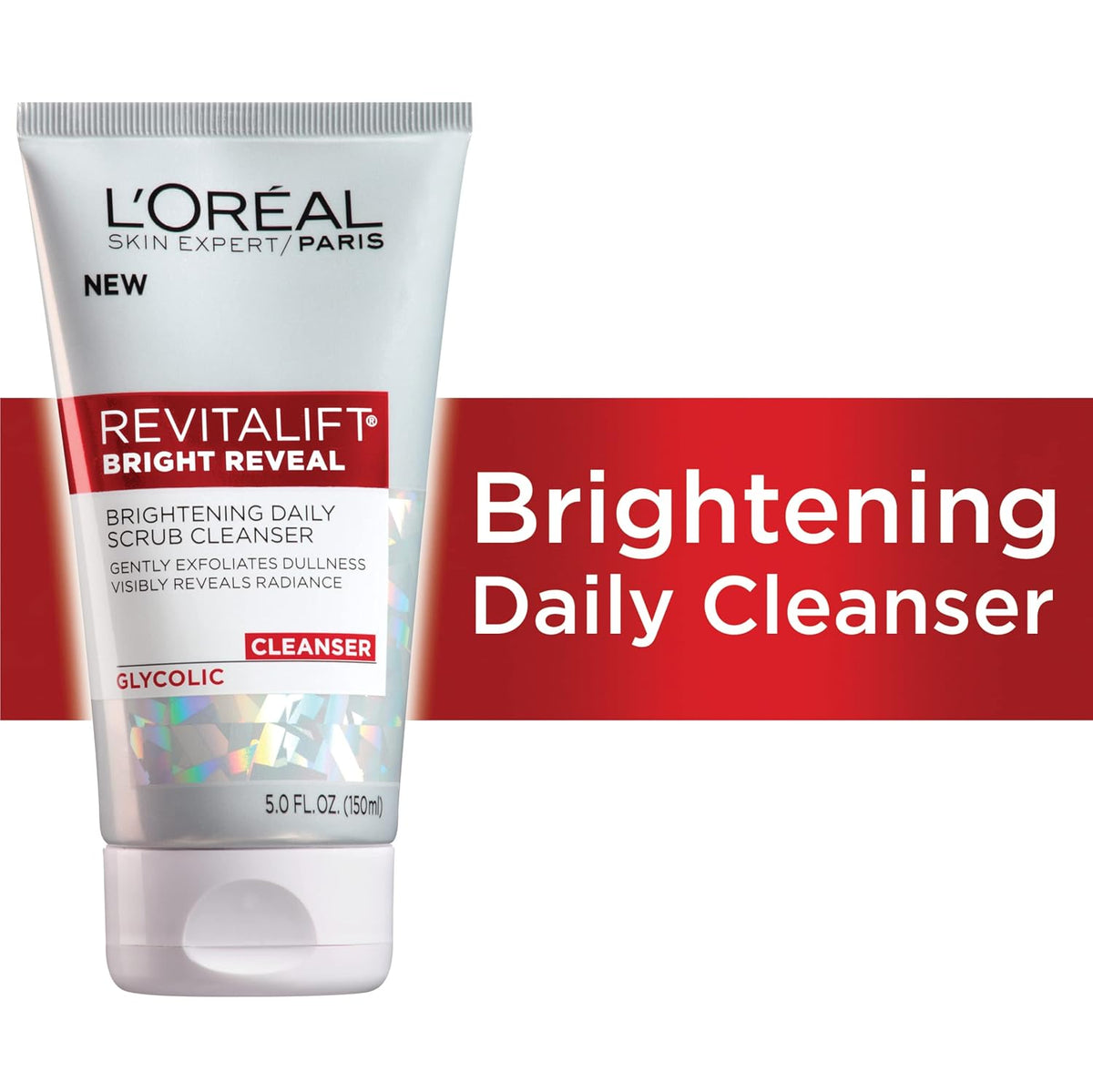 L'Oréal Skin Expert/Paris Revitalift Bright Reveal Brightening Daily Scrub Cleanser 5.0 fl oz (150ml) — product image 2