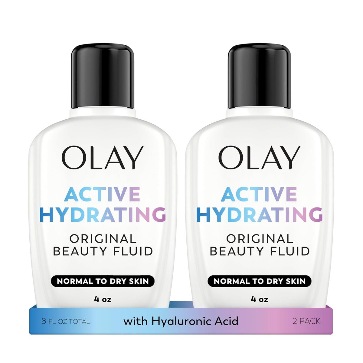 OLAY Active Hydrating Original Beauty Fluid Lightweight Lotion 4 oz (Pack of 2) — product image 1