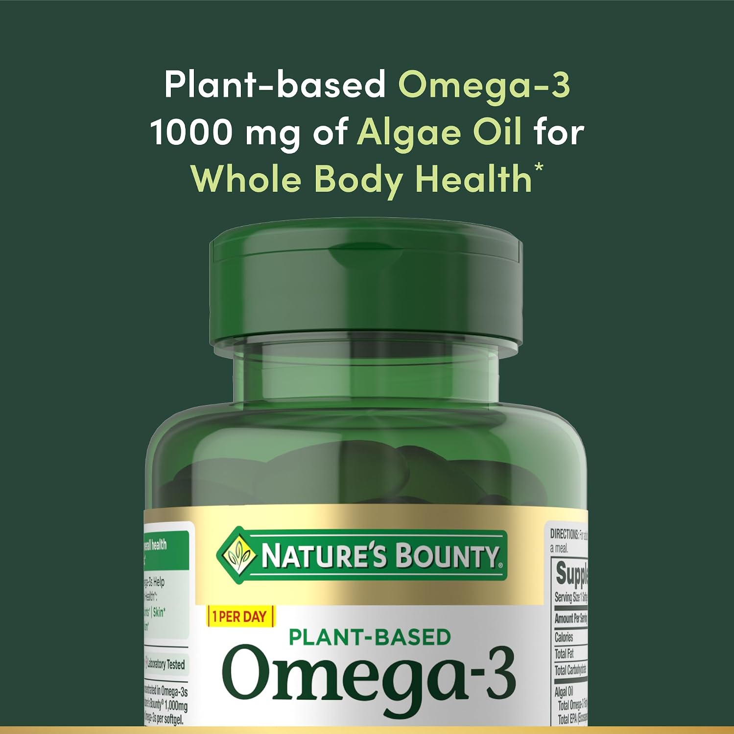 Nature's Bounty Plant-Based Omega-3 1000 mg 30 Softgels — product image 3