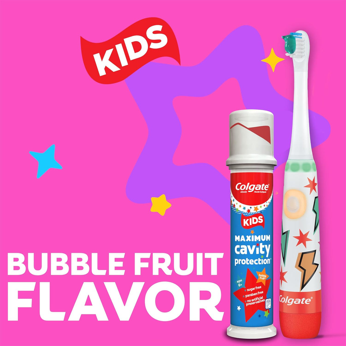 Colgate Kids Cavity Protection Toothpaste Bubble Fruit 4.4 oz (Pack of 6) — product image 4