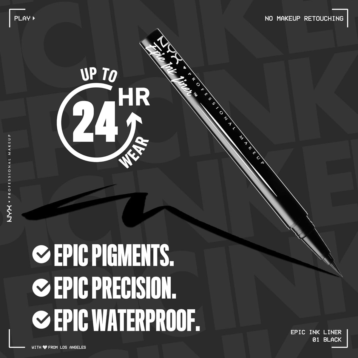 NYX Epic Ink Liner 01 Black 0.03 fl oz (Pack of 2) — product image 3