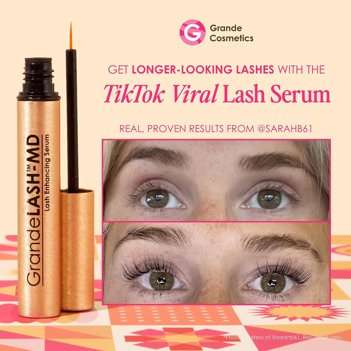 Grande Cosmetics GrandeLASH-MD Lash Enhancing Serum Clear Travel Size 0.03 fl oz (1 ml) — product image 4