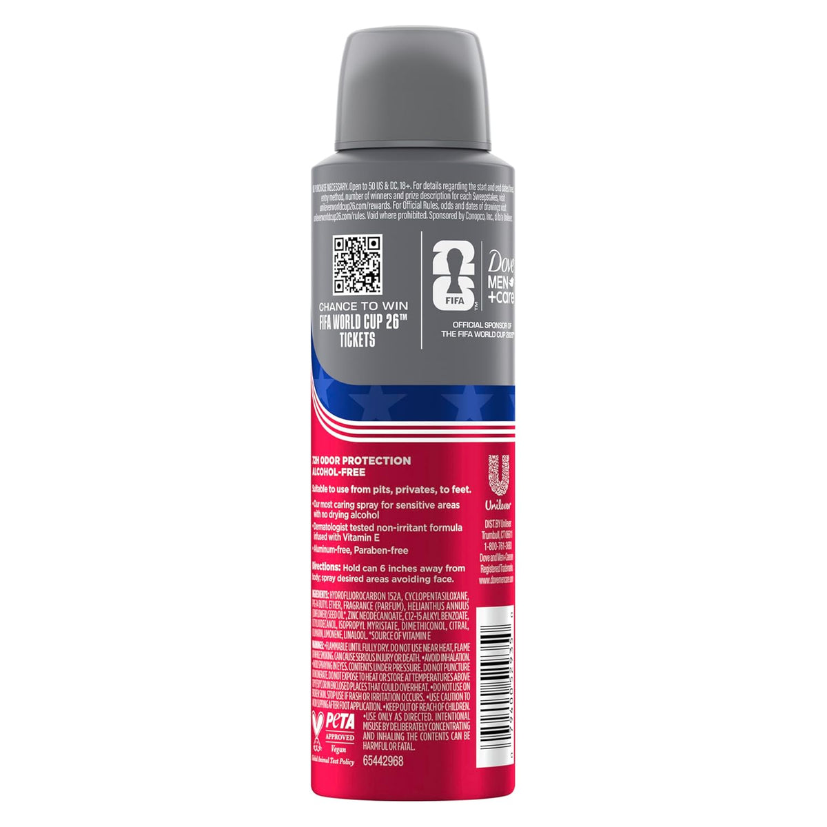 Dove Men+Care Whole Body Deo Vanilla + Cocoa Deodorant Spray 4 oz (113 g) — product image 2