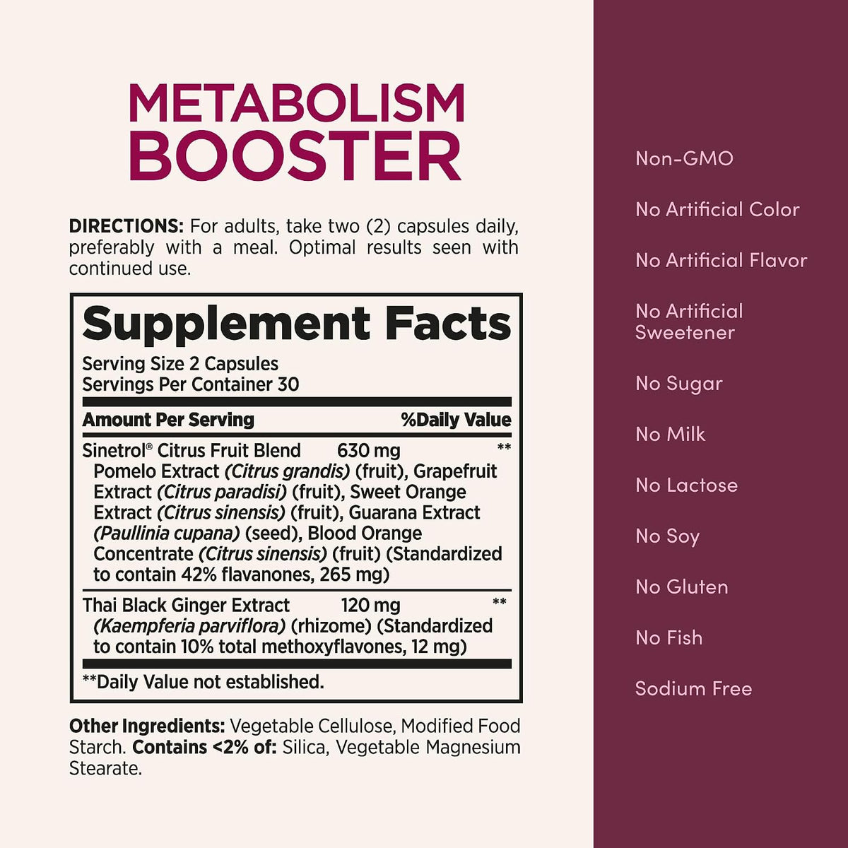 Nature's Bounty Optimal Solutions Metabolism Booster Supplement, 60 Capsules — product image 2