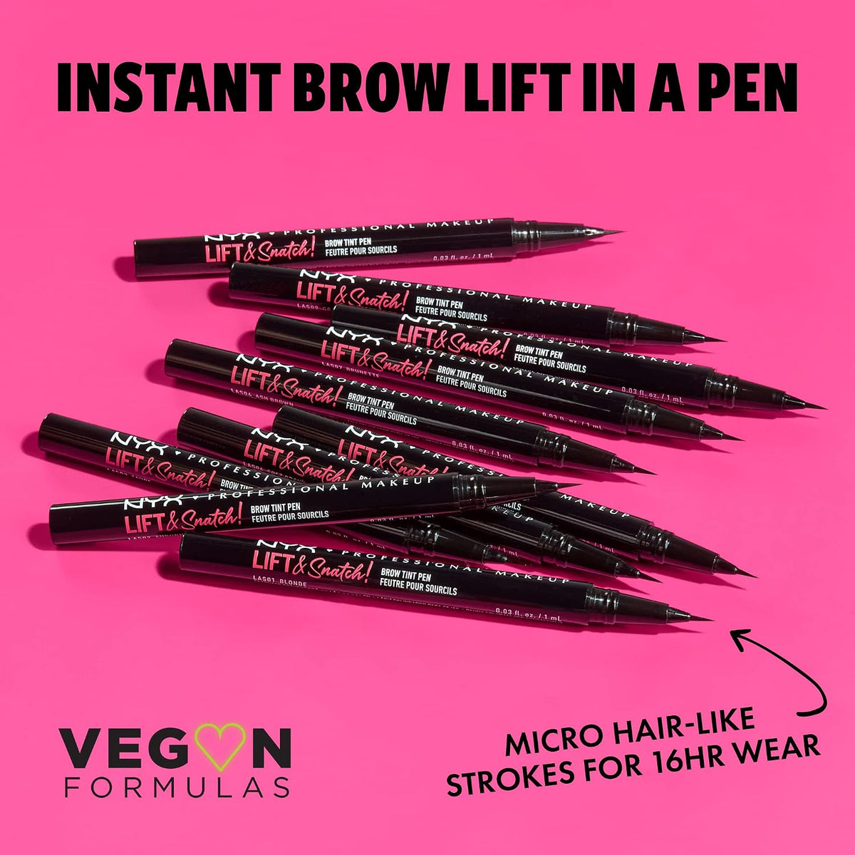 NYX PROFESSIONAL MAKEUP Lift & Snatch! Brow Tint Pen 0.03 fl oz (1 ml) (Pack of 2) — product image 3