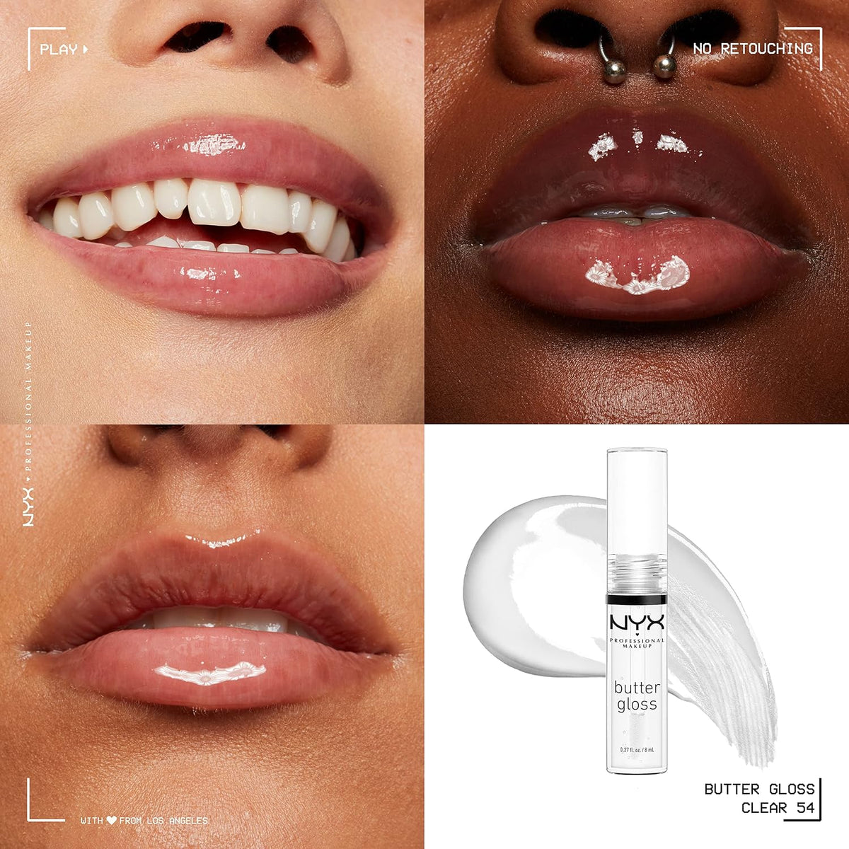 NYX PROFESSIONAL MAKEUP Butter Gloss Clear 54 0.27 fl oz (8 ml) — product image 3