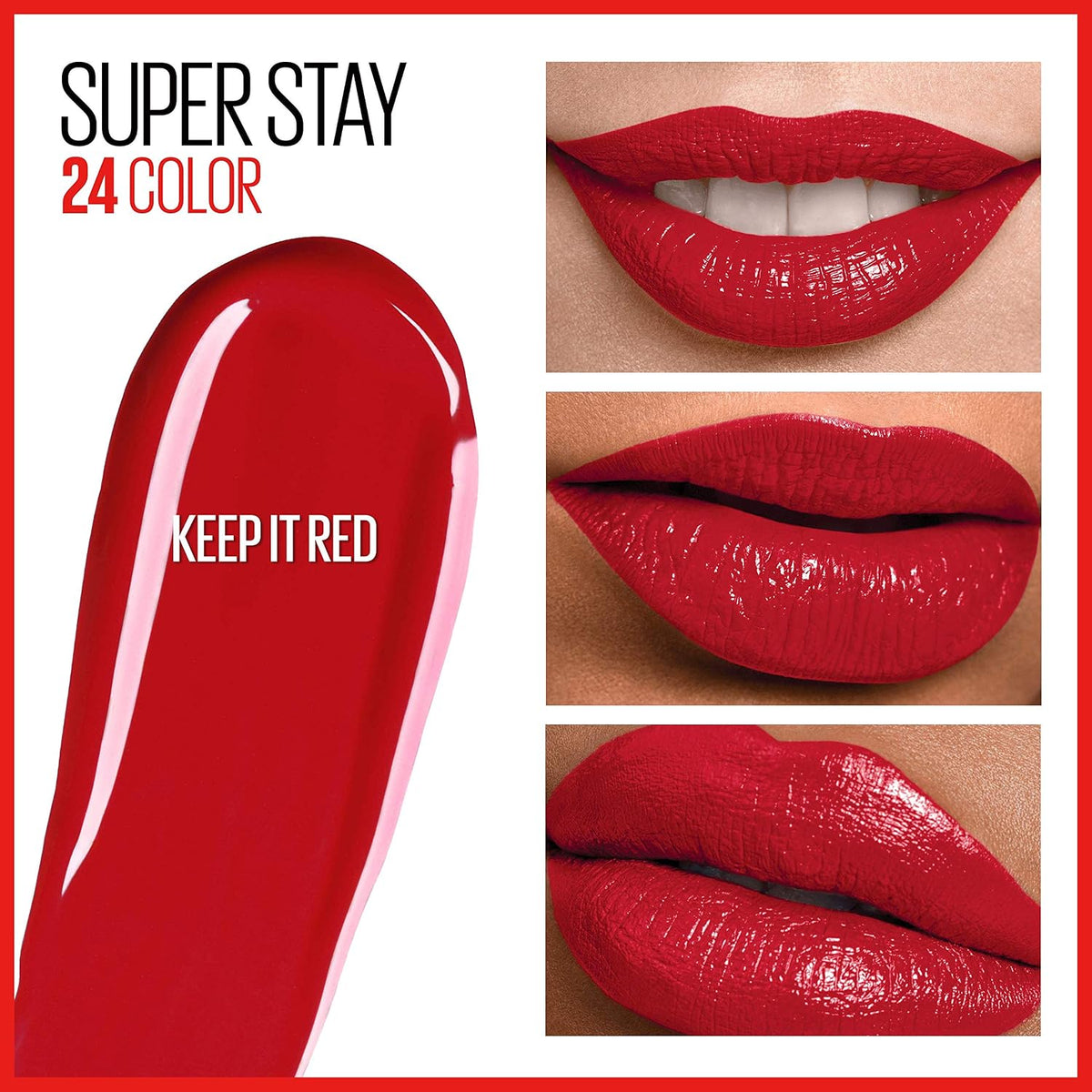 Maybelline New York Super Stay 24 Color Keep It Red 0.077 fl oz (2.3 ml) + 0.063 oz (1.8 g) — product image 3