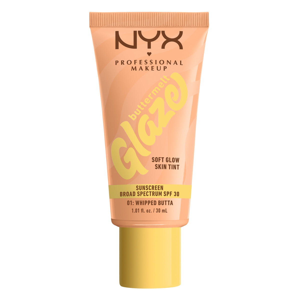NYX Professional Makeup Buttermelt Glaze Soft Glow Skin Tint SPF 30 01 Whipped Butta 1.01 fl oz (30 ml) — product image 1
