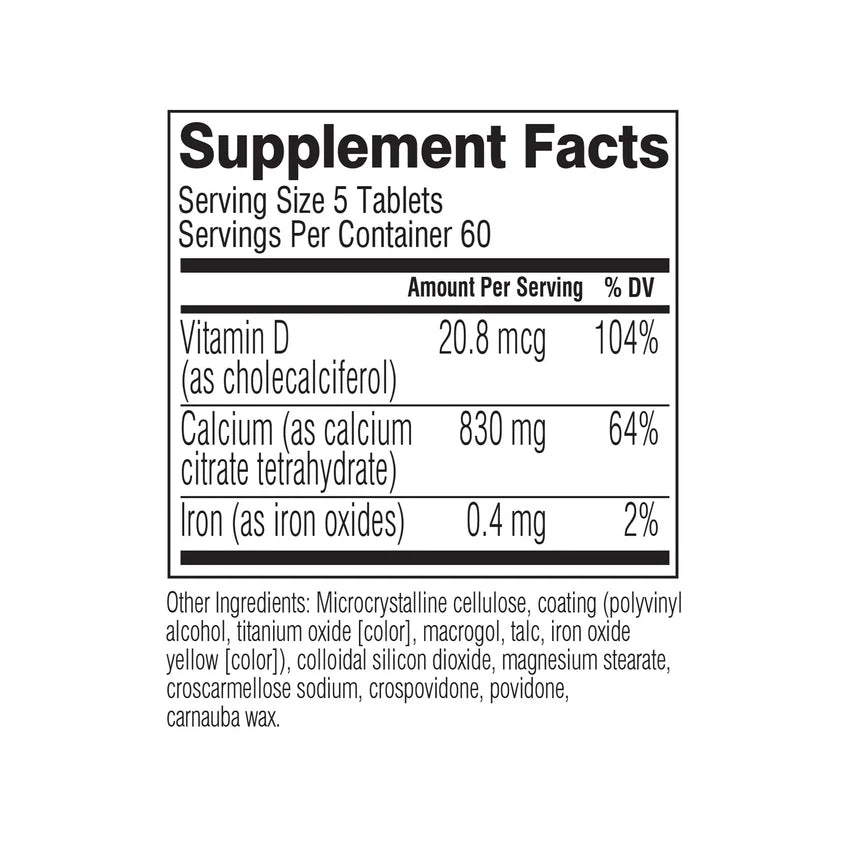Swisse Calcium with Vitamin D3 & Citrate 300 Tablets