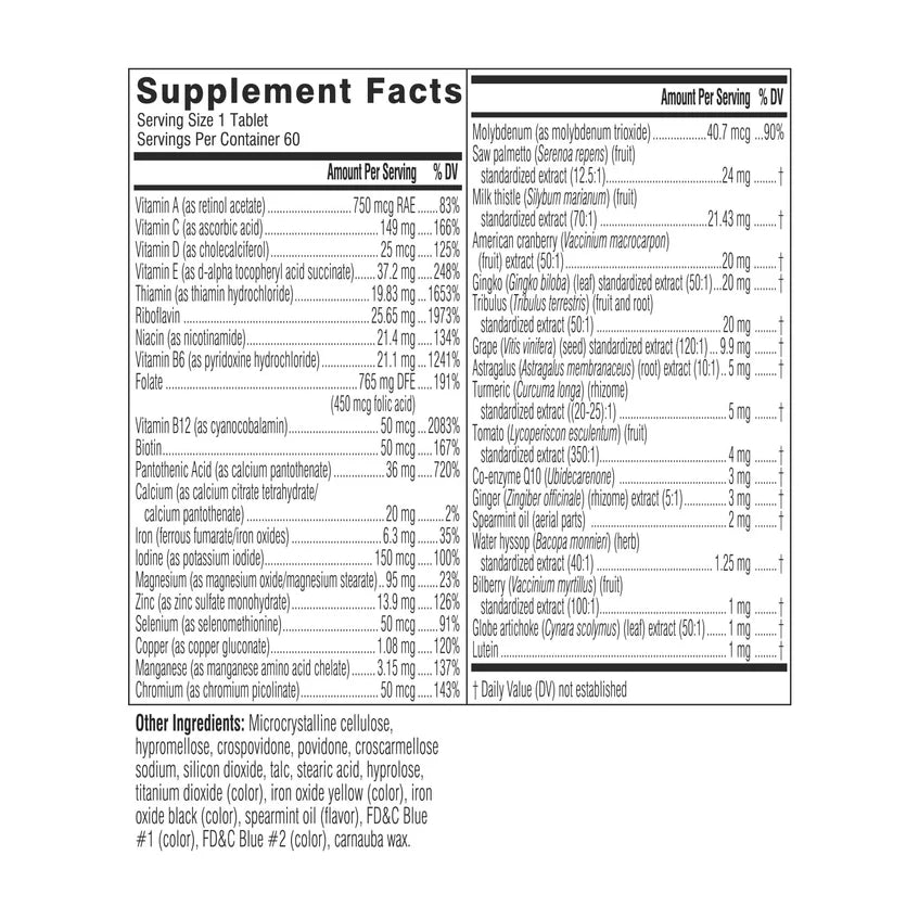 Swisse Men 50+ Daily Multivitamin 60 Tablets