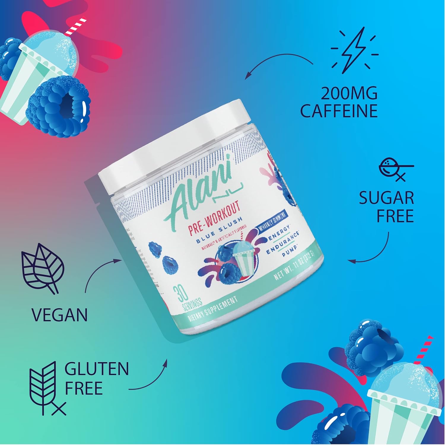 alani nu pre workout blue flavor supplement
