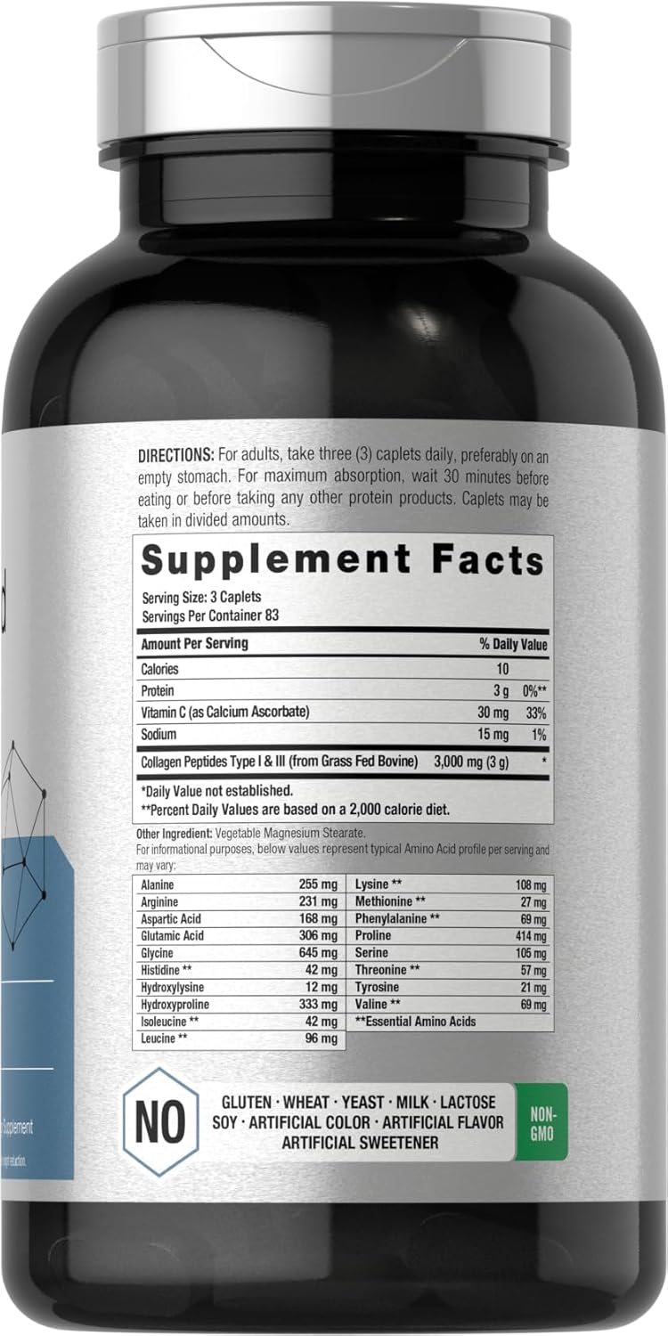 amino acid caplets close up bottle