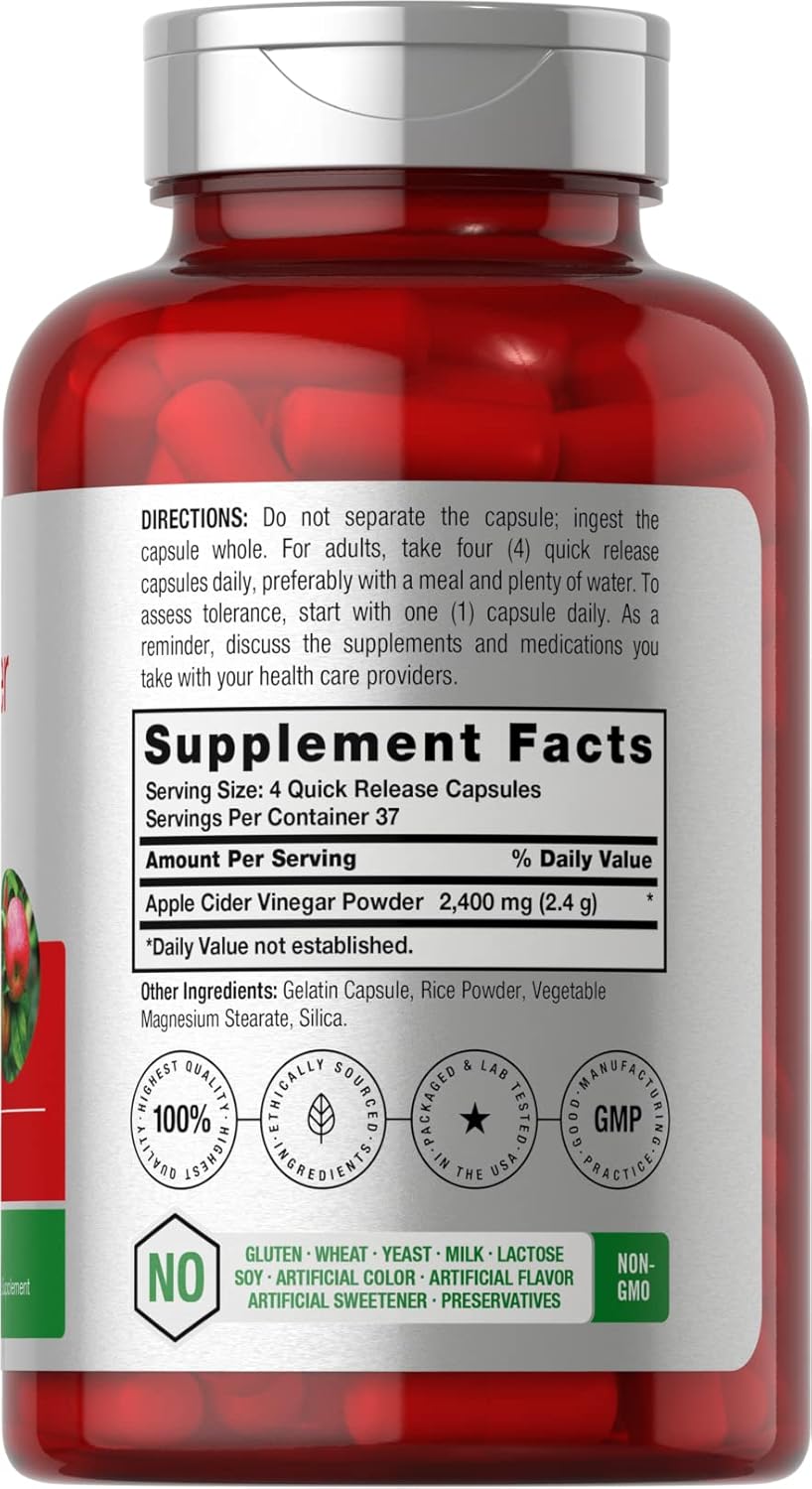 apple cider vinegar capsules daily wellness supplement