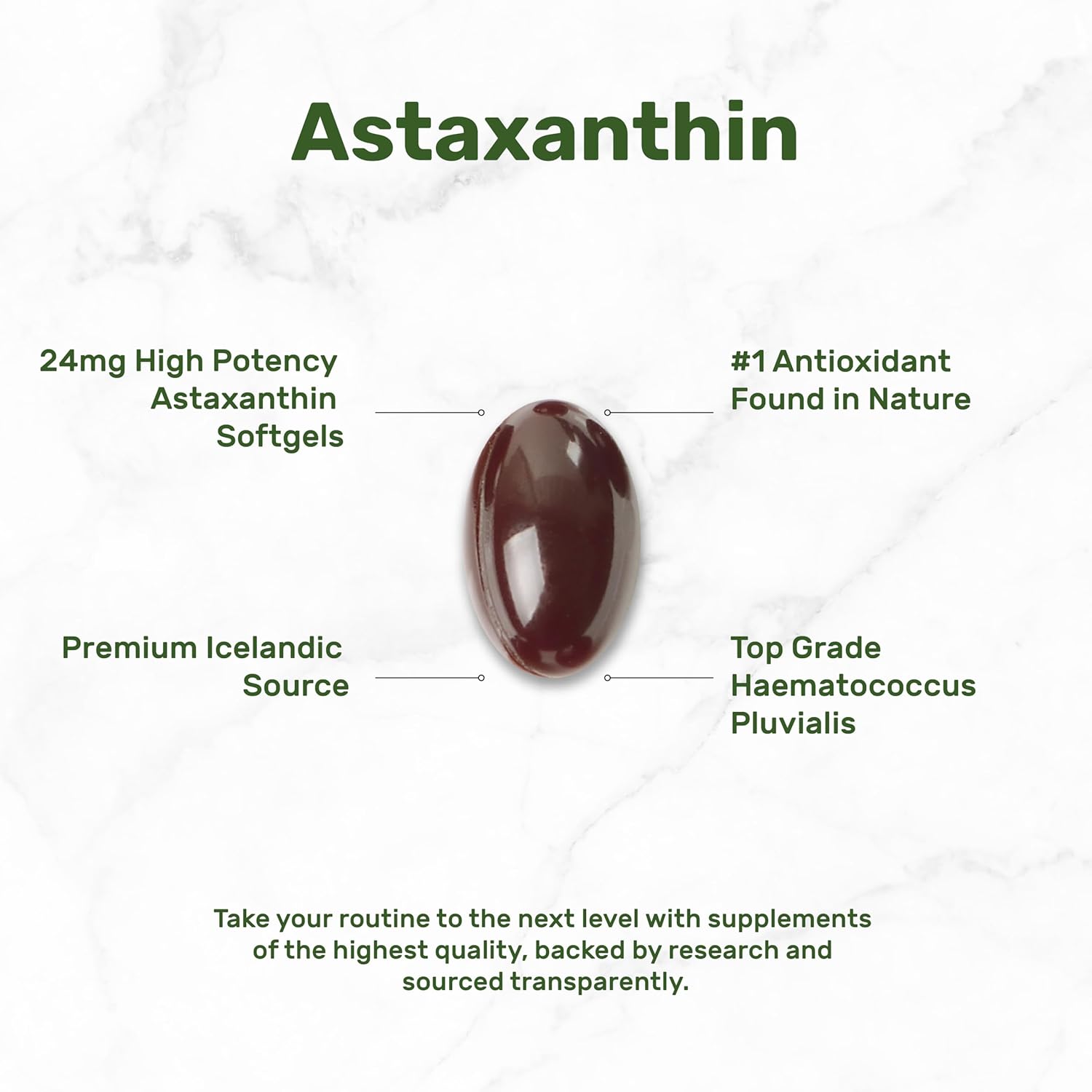 astaxanthin 24mg softgels close up product