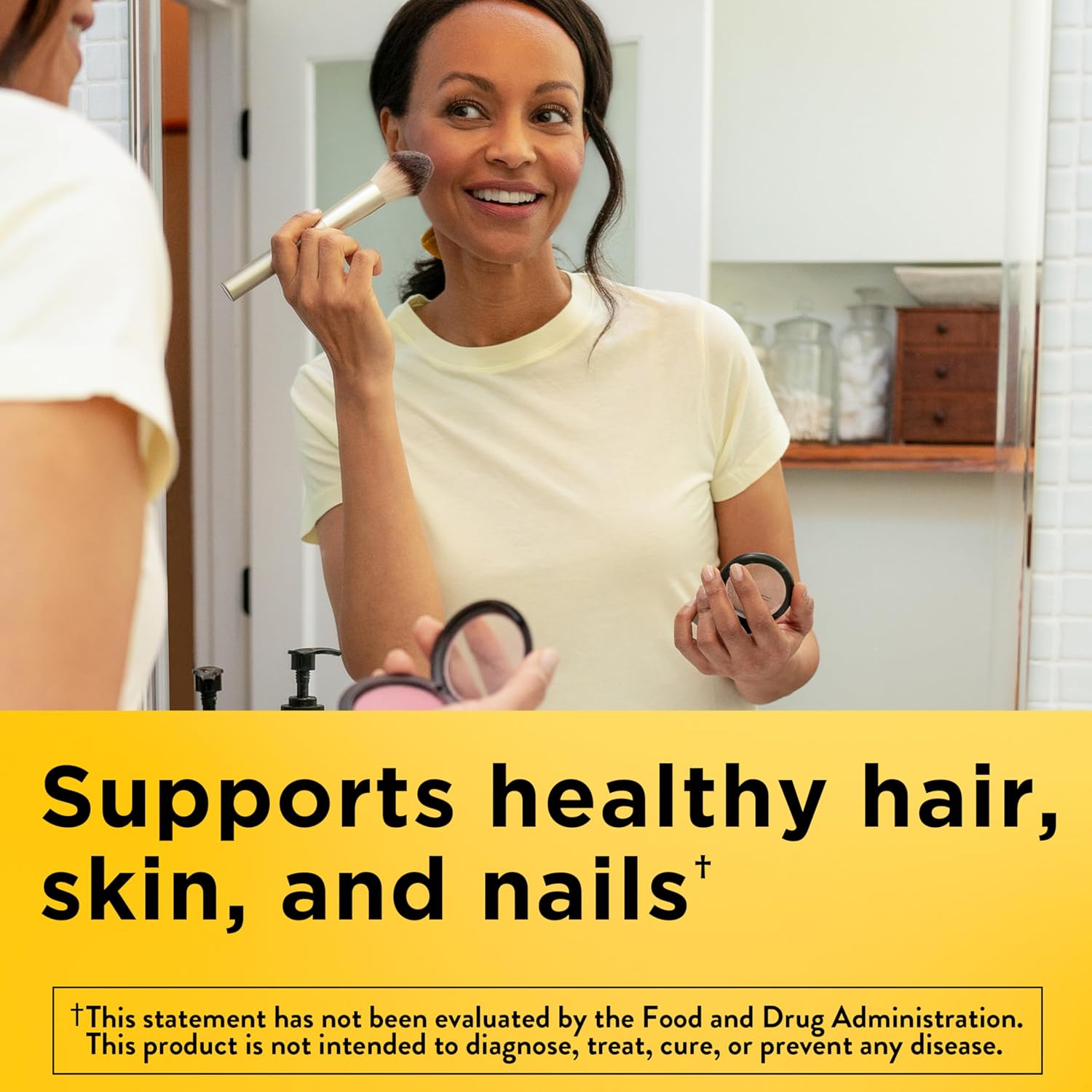 hair skin nails biotin softgels close up product