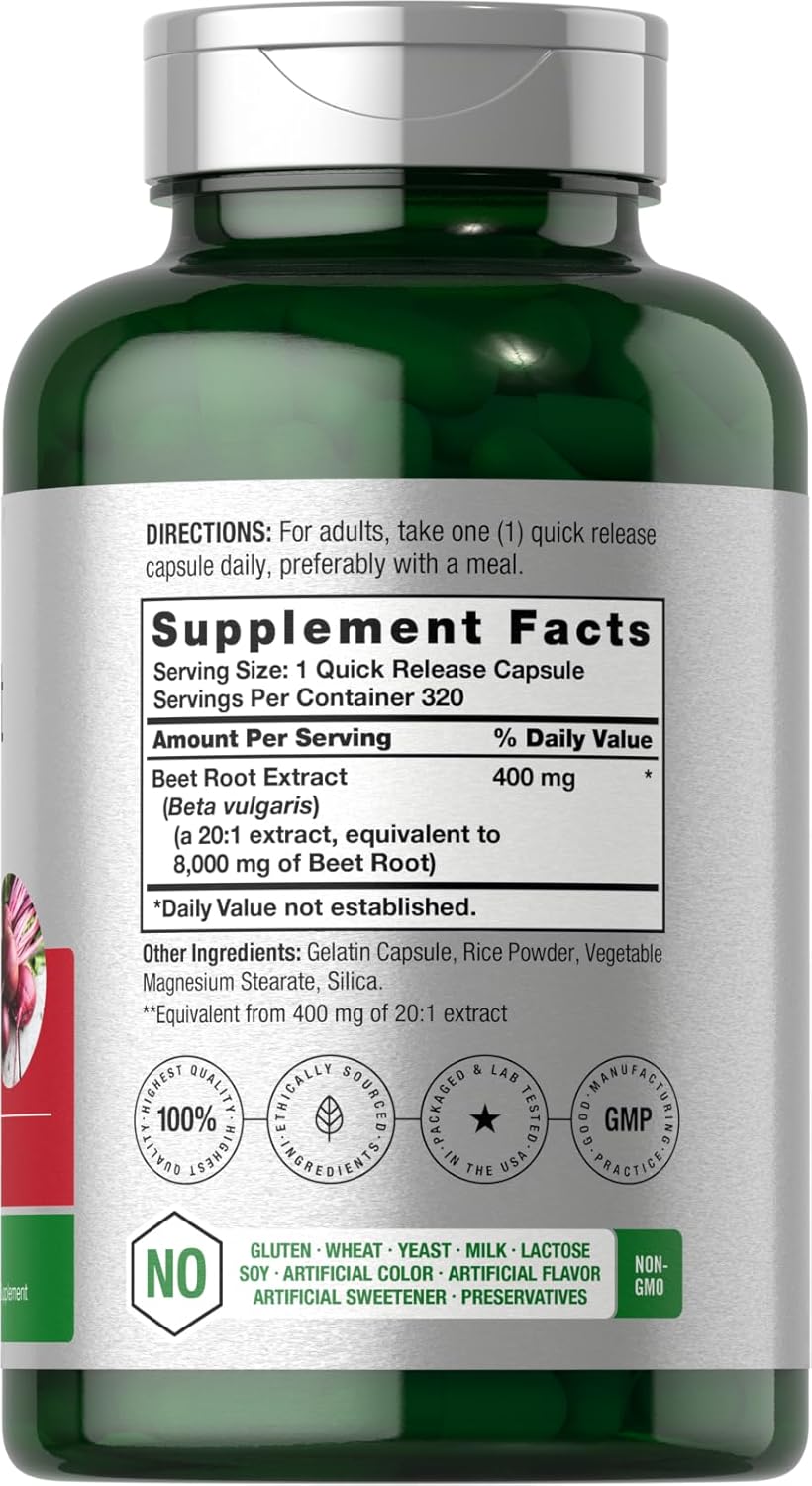 beet root powder capsules herbal extract supplement