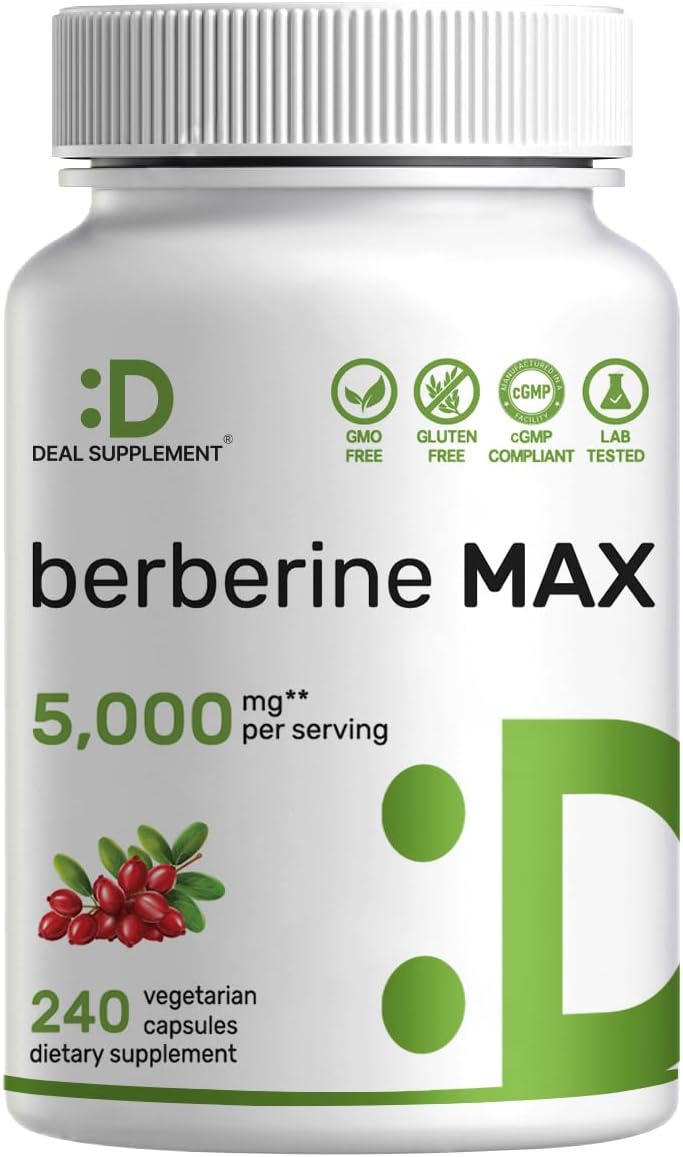 berberine turmeric capsules 240 vegetarian capsules supplement bottle