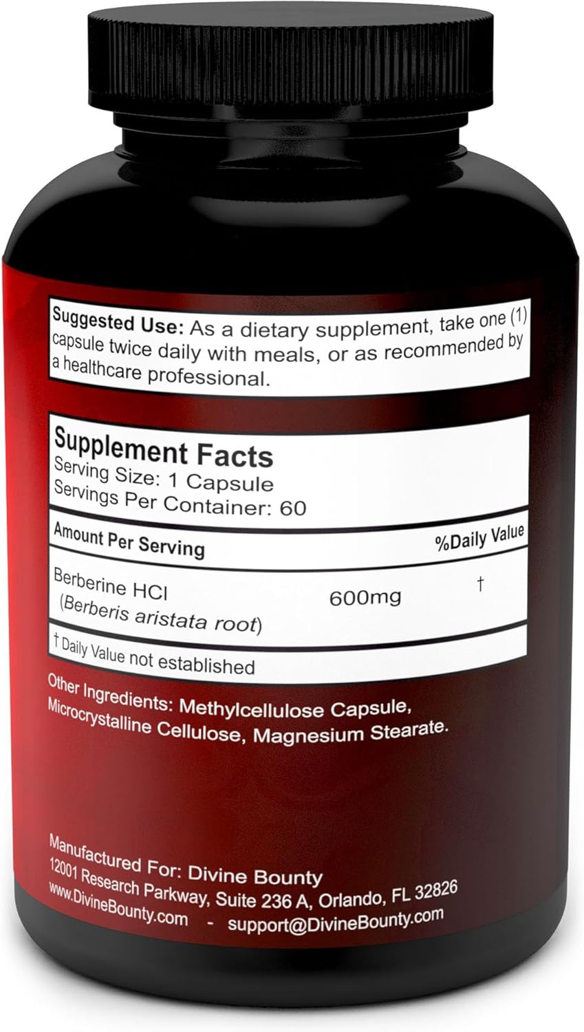 berberine HCl vegetarian capsules supplement product
