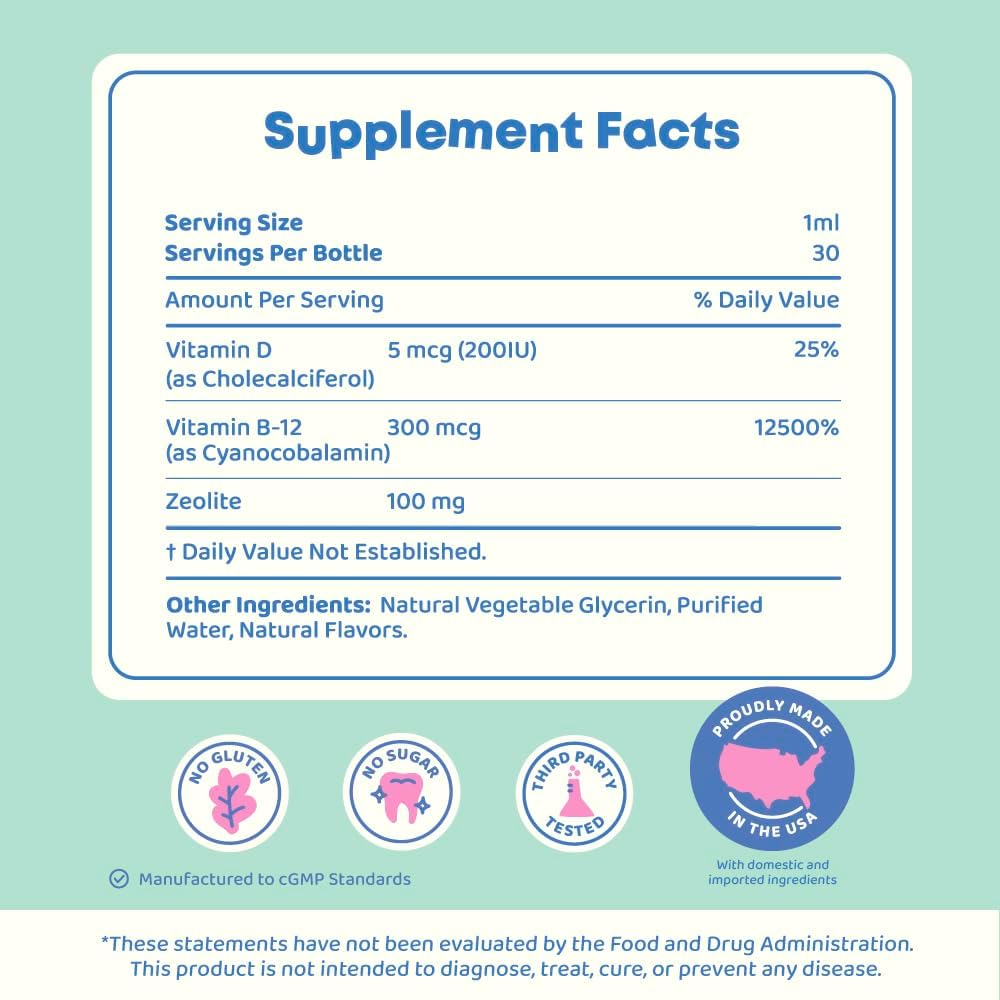 kids liquid mineral supplement with vitamin D3 and B12