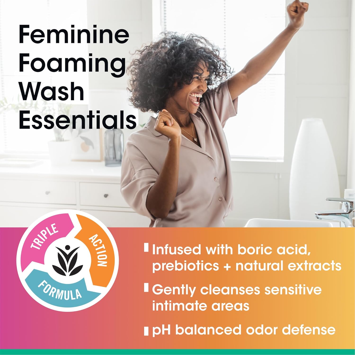 boric acid feminine cleansing foam product