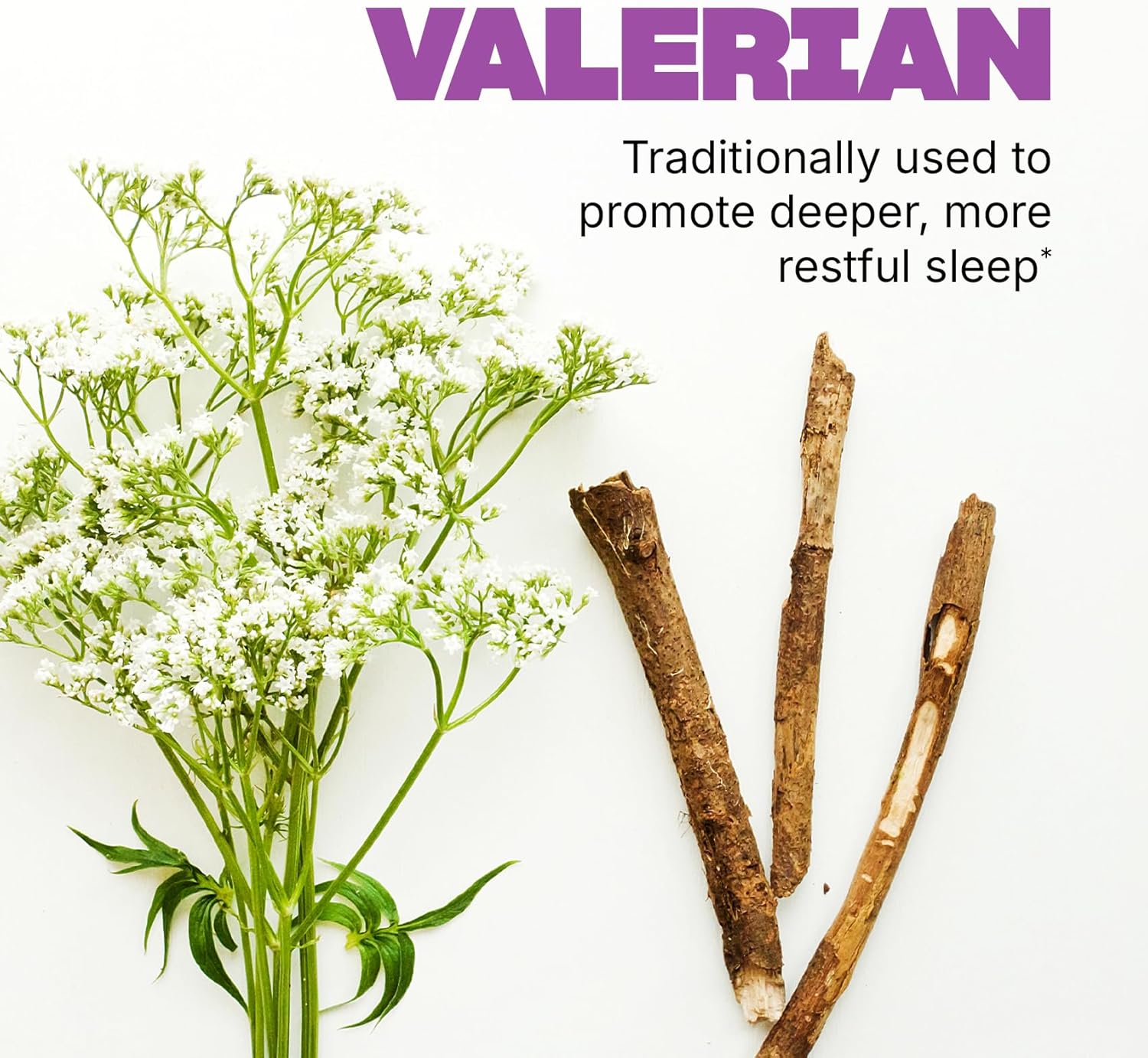 melatonin free valerian tablets close up product