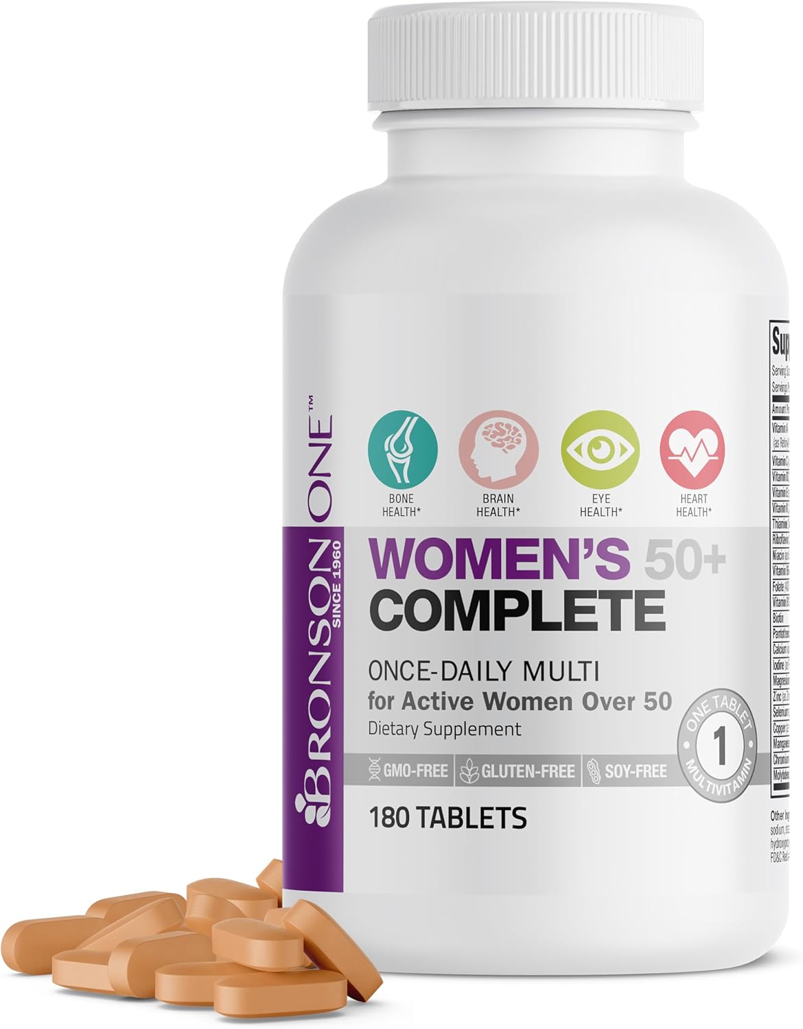 Bronson womens complete multivitamin tablets bottle 180 count