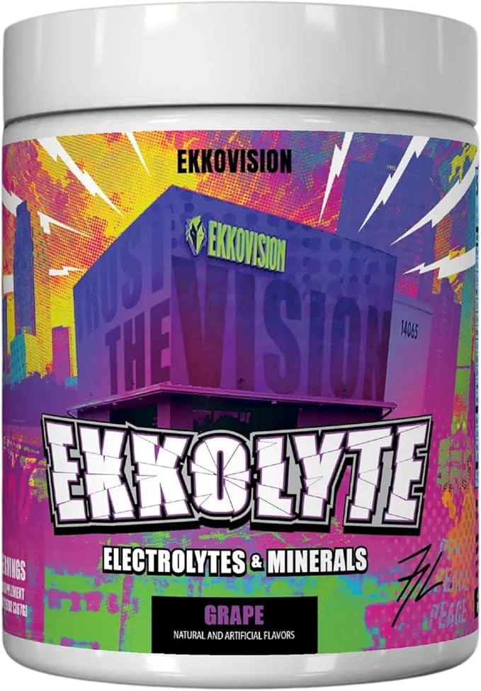 Ekkovision Ekkolyte Electrolyte Powder – Grape, 120 Servings Hydration Mix