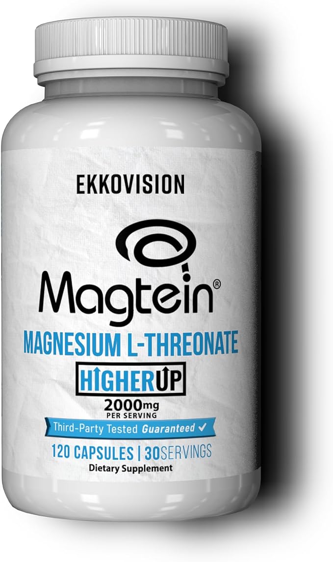 ekkovision magnesium l threonate capsules 120 count bottle