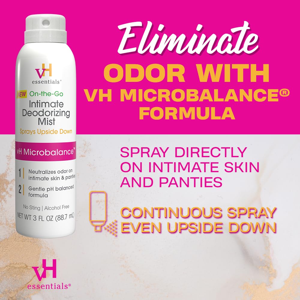 pH balanced feminine deodorizing spray product