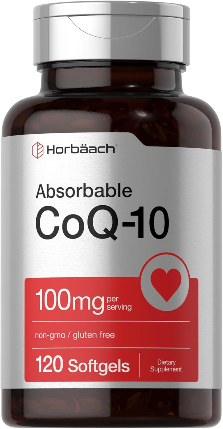Horbaach CoQ10 100mg softgels 120 count bottle