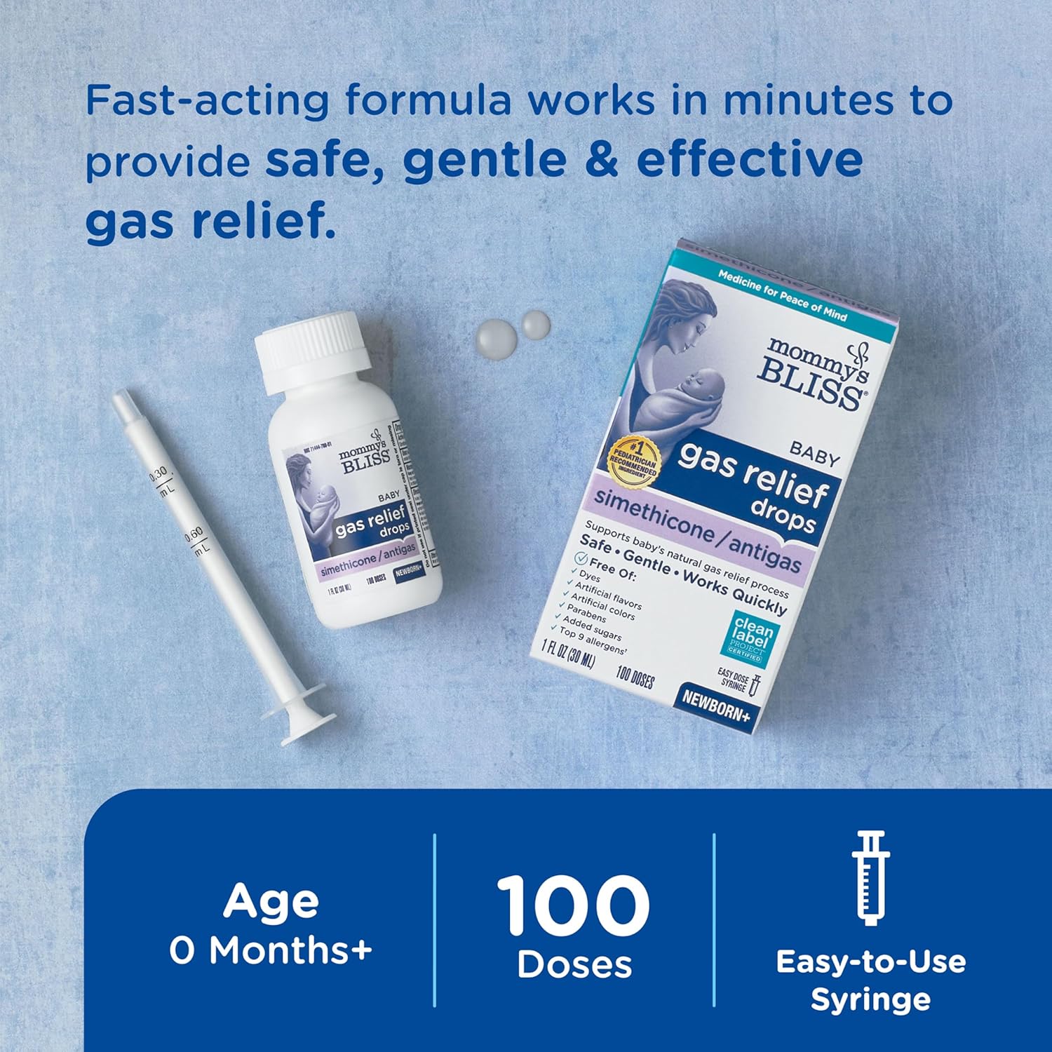 baby wellness liquid drops close up bottle