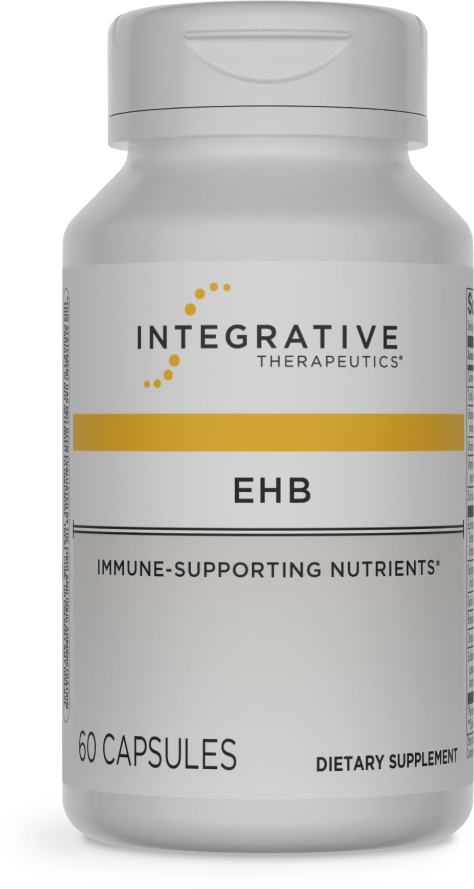 Integrative Therapeutics EHB immune-supporting nutrients white background bottle, 60 capsules