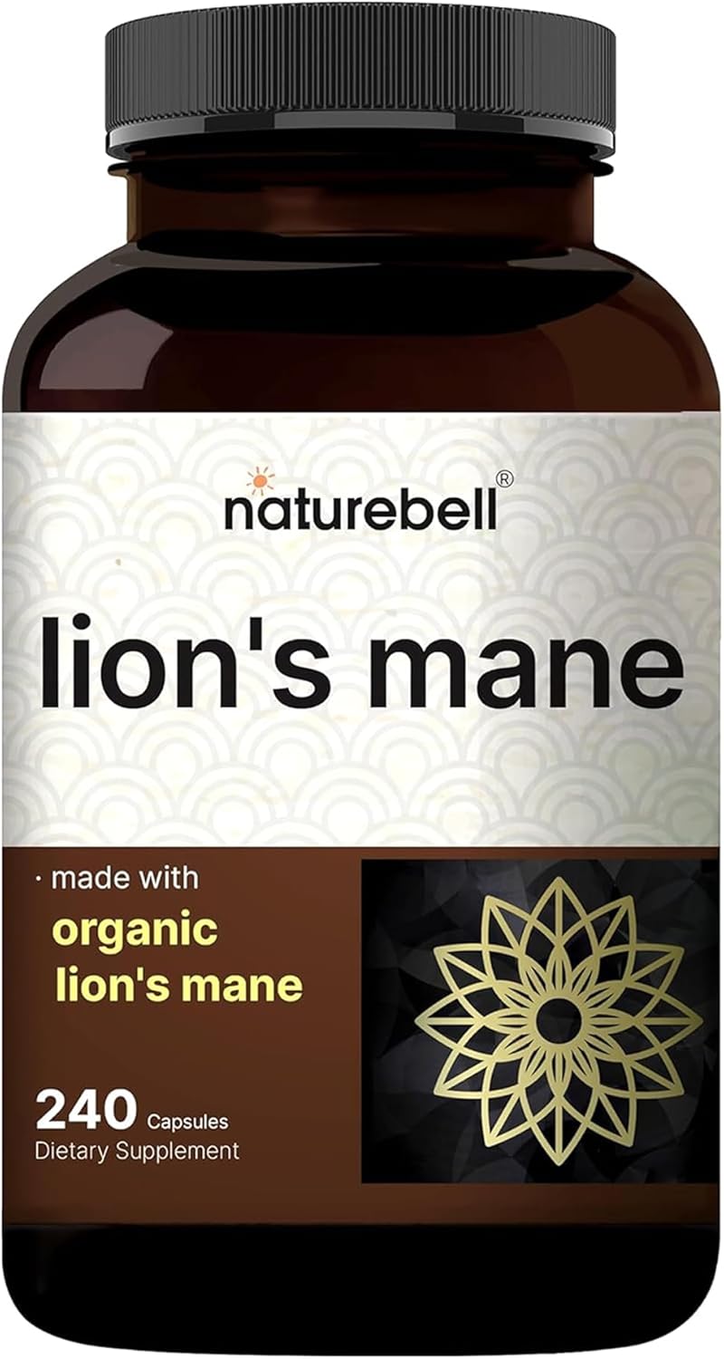 lions mane mushroom capsules bottle 120 count