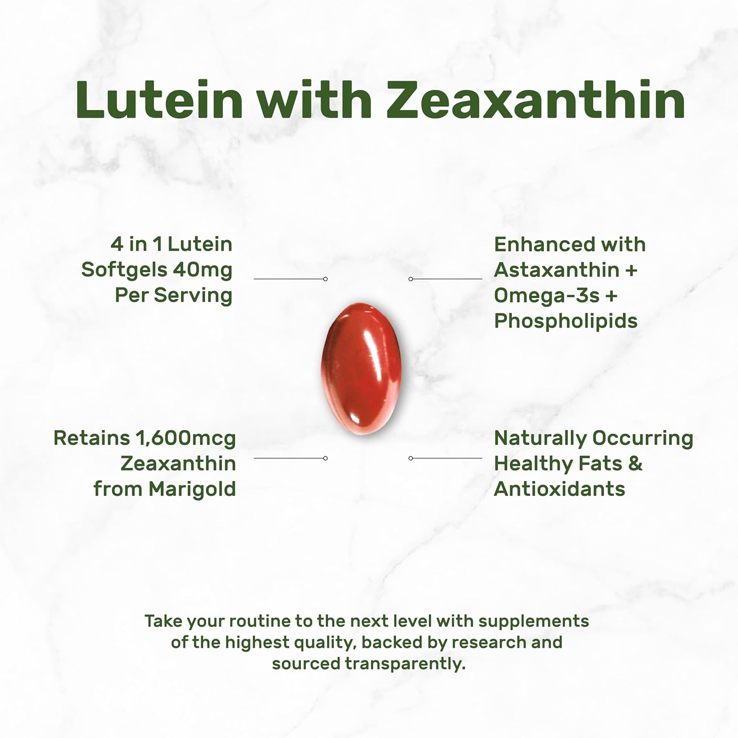 lutein zeaxanthin carotenoid softgel capsules supplement