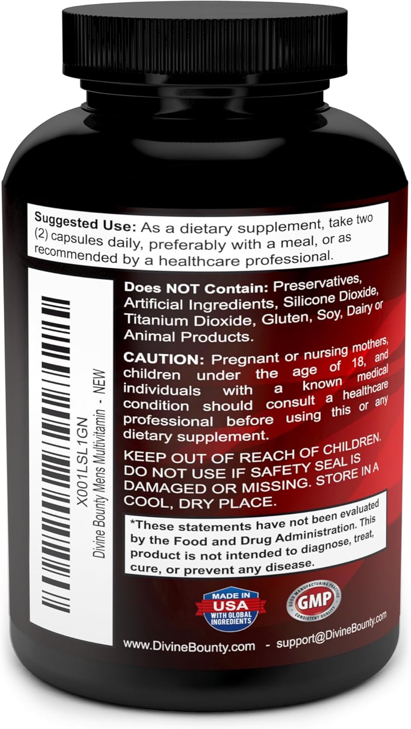 men’s multivitamin capsules close up product