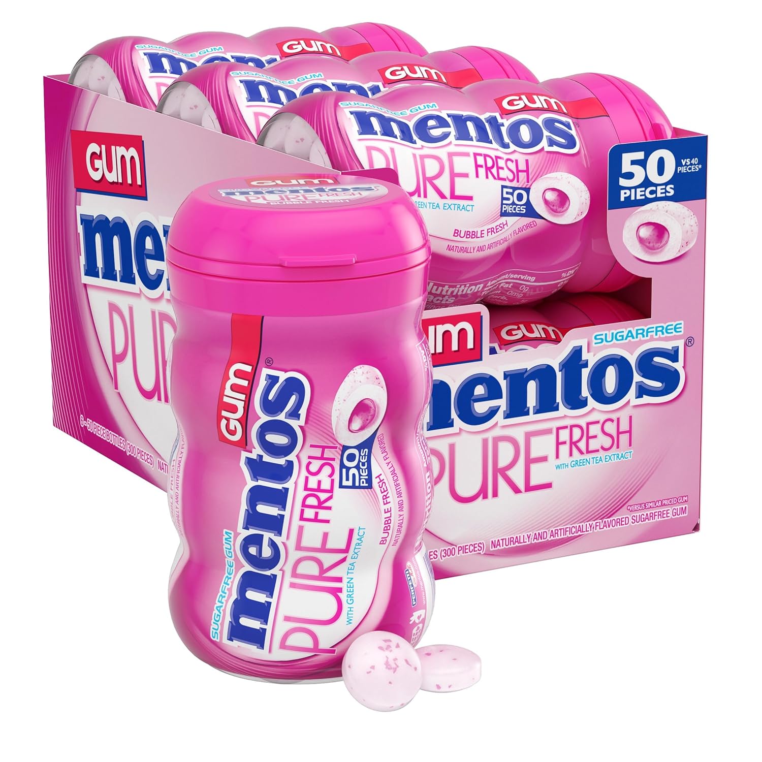 mentos pure fresh bubble fresh gum 300 count
