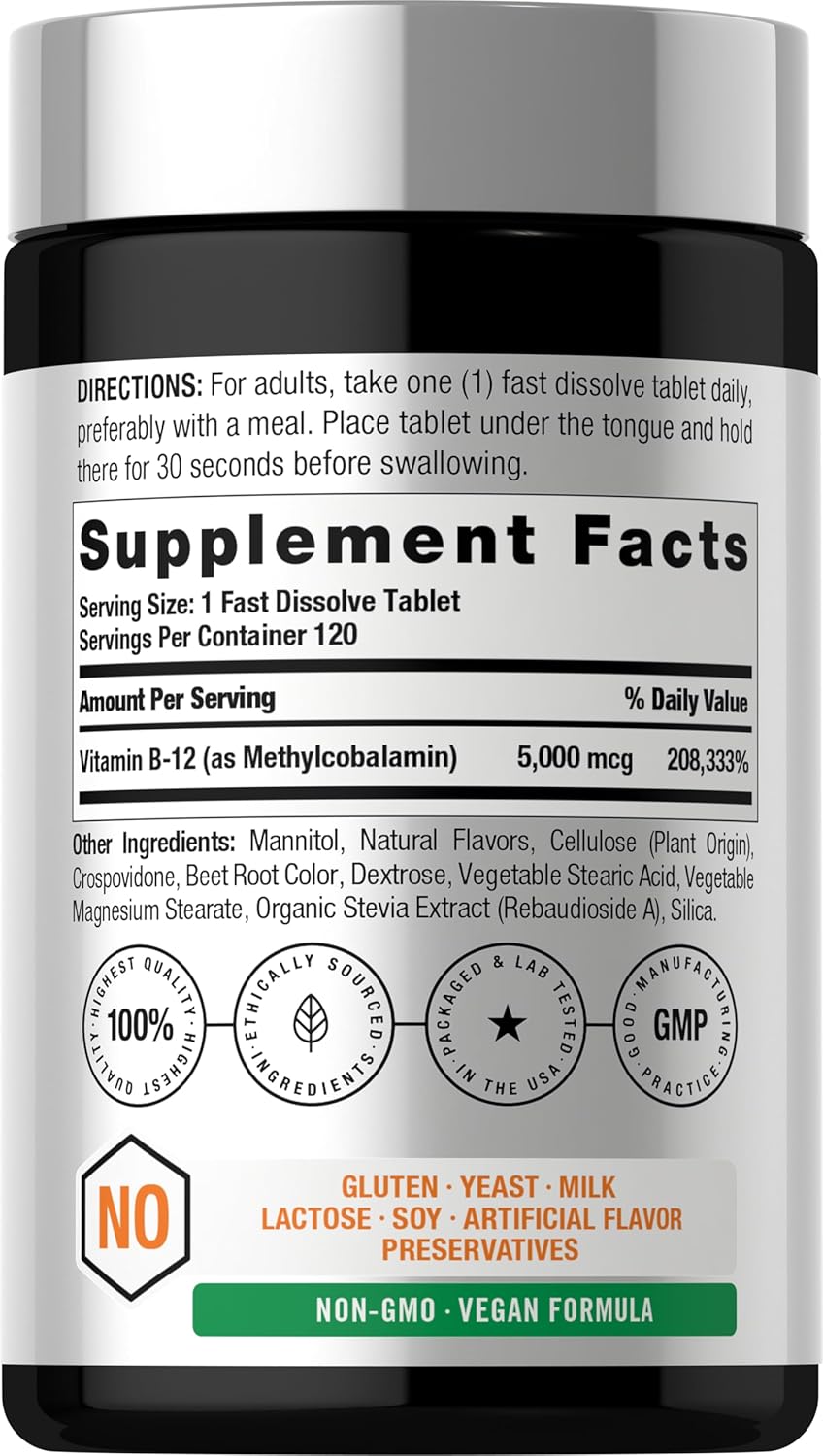 methylcobalamin sublingual berry flavor tablets supplement