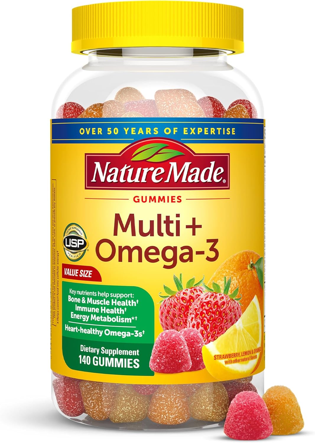nature made omega 3 multivitamin gummies 140 count bottle