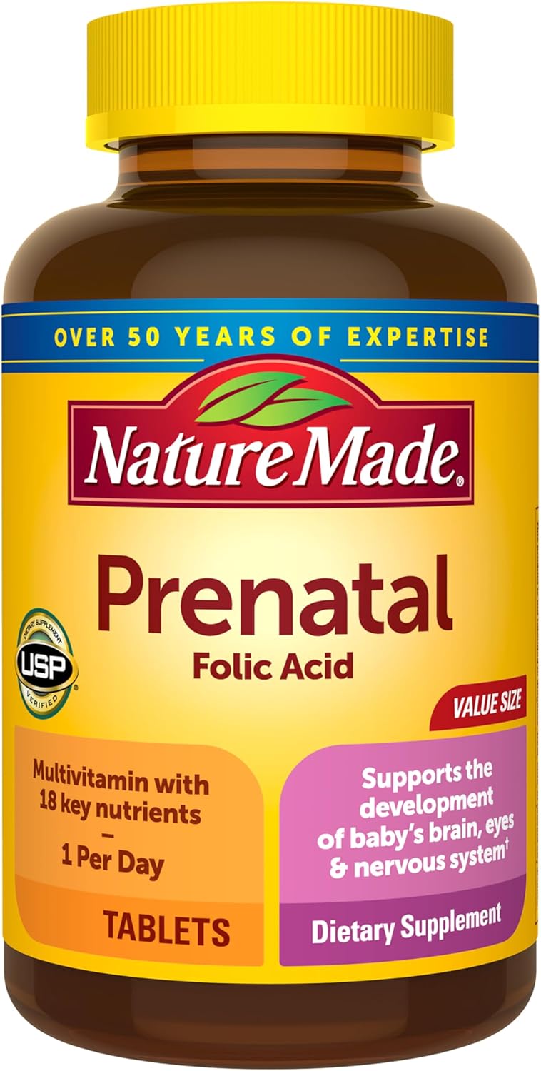nature made prenatal multivitamin 250 tablets bottle