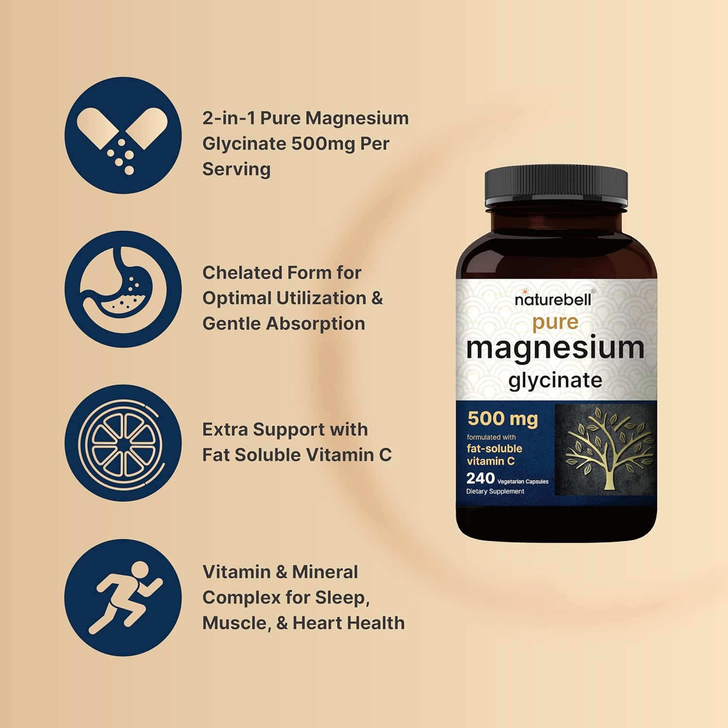 NatureBell magnesium capsules front label