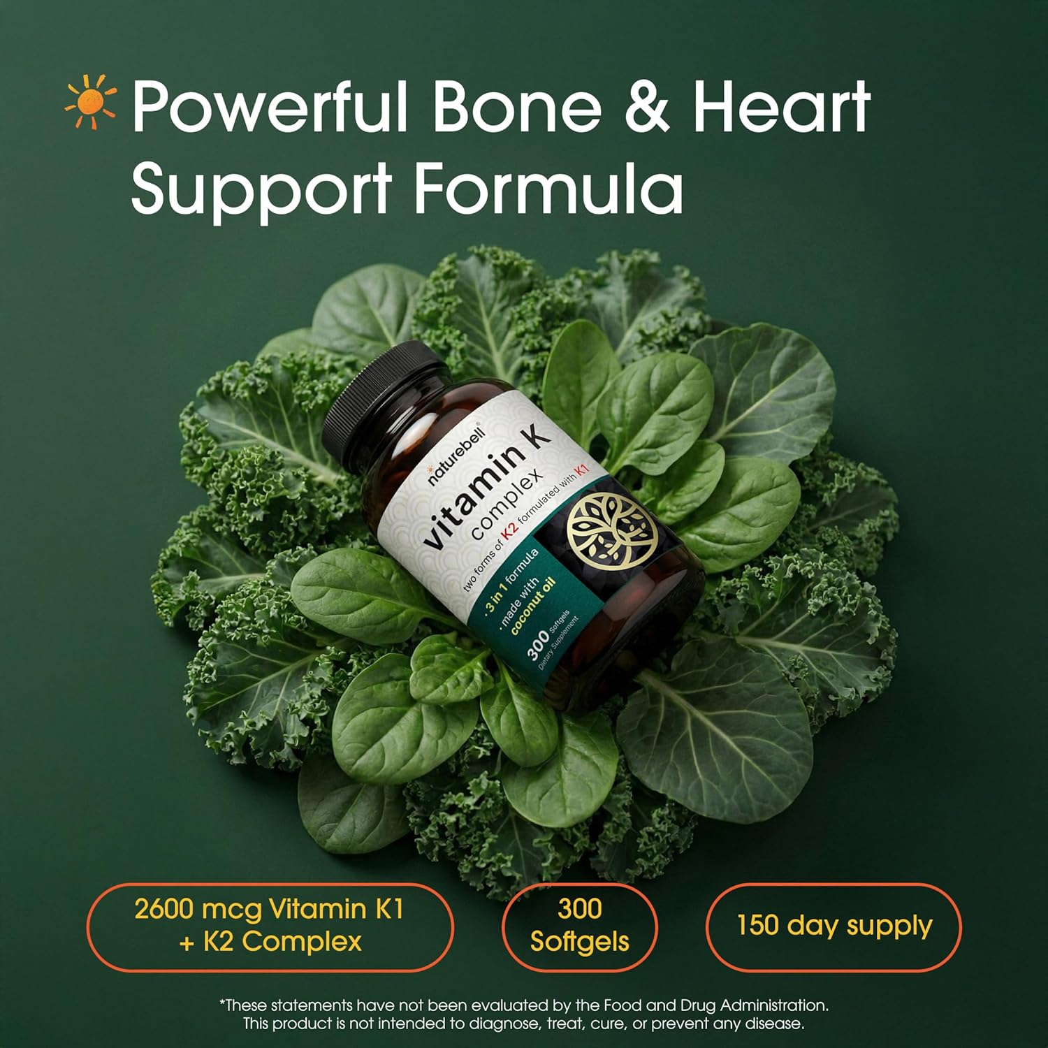 NatureBell vitamin K softgels front label