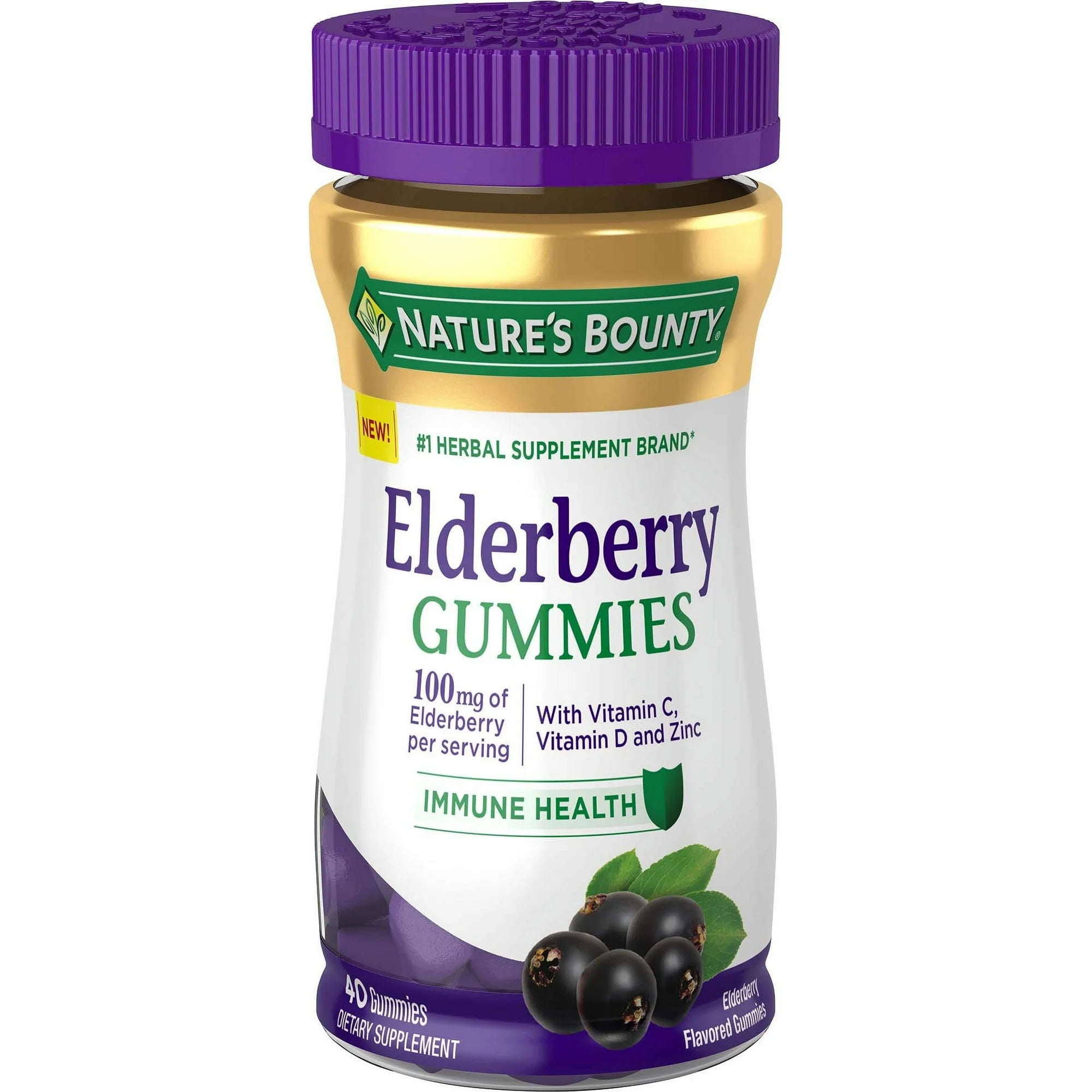 natures bounty elderberry gummies 70 ct bottle
