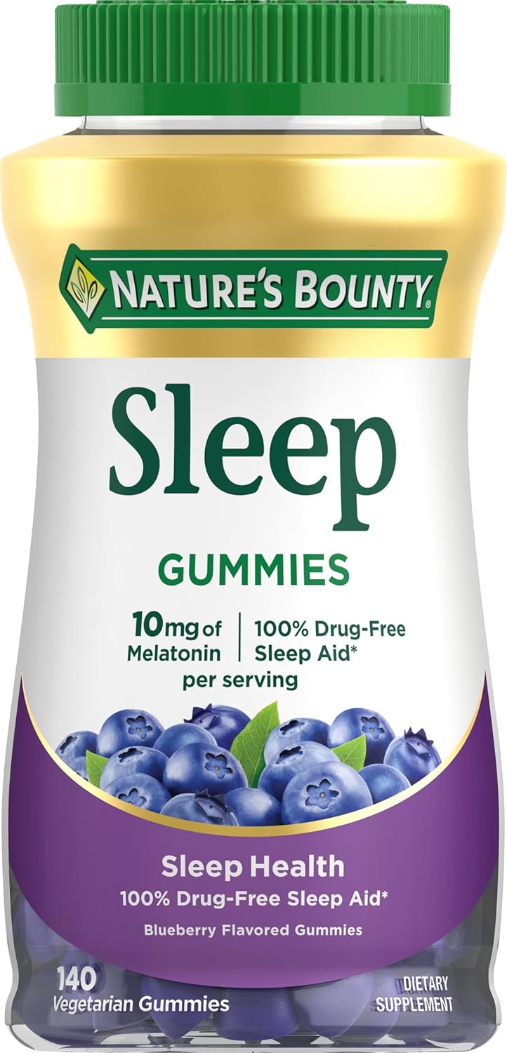 Nature’s Bounty Melatonin 10 mg Gummies Blueberry 140 Count

