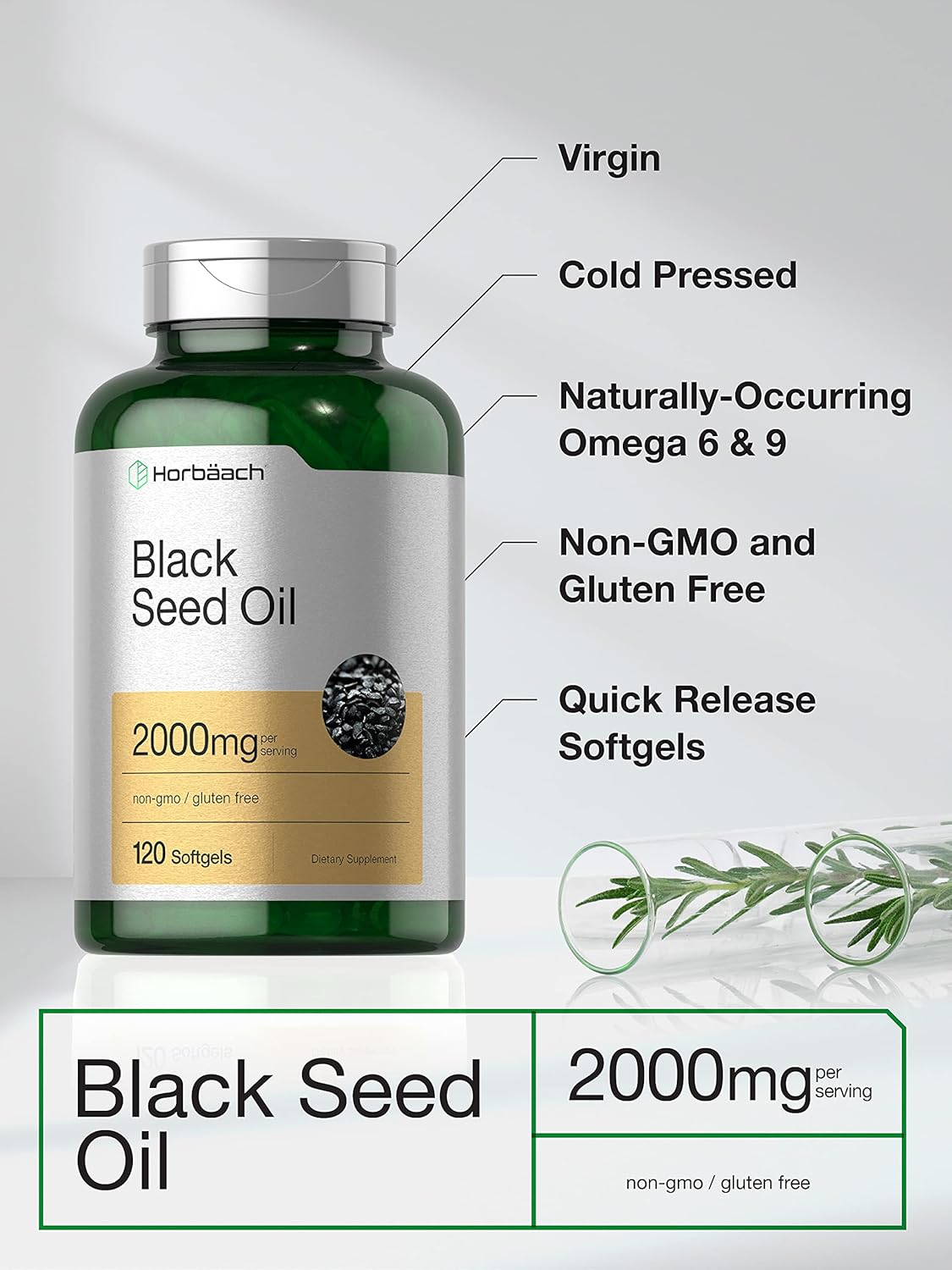 black seed oil softgels close up product