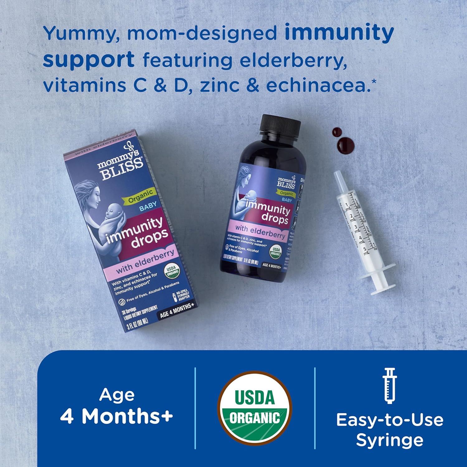 organic elderberry liquid drops for babies wellness product
