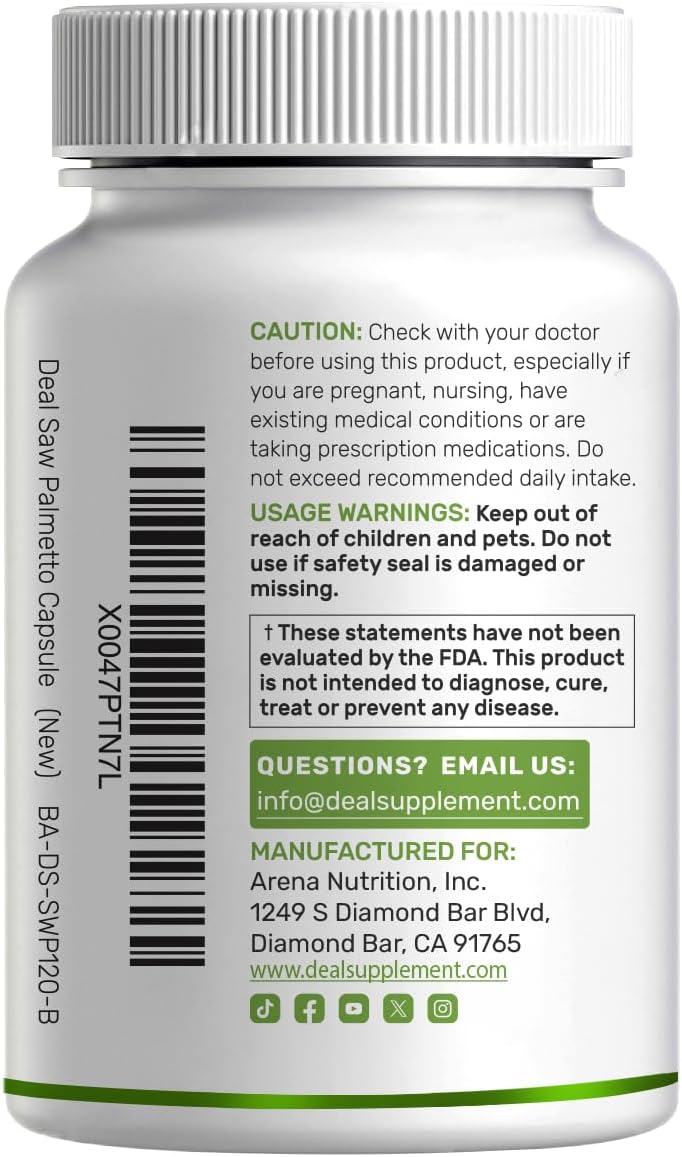 saw palmetto supplement capsules close up product