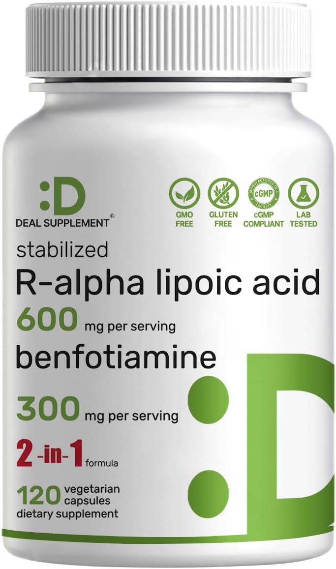 r alpha lipoic acid capsules 600mg 120 veggie capsules bottle